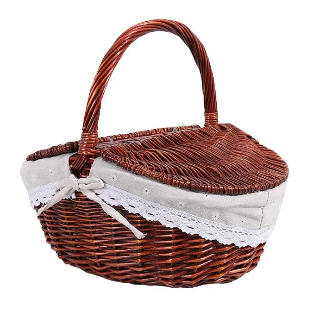 Cute Picnic Basket Toy for Kids Gift Storage Basket