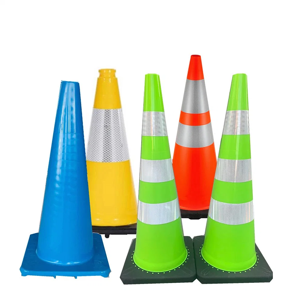 Traffic Road Cone Flexible Roadsafe PVC Conos / Warning Traffic Reflective Cone