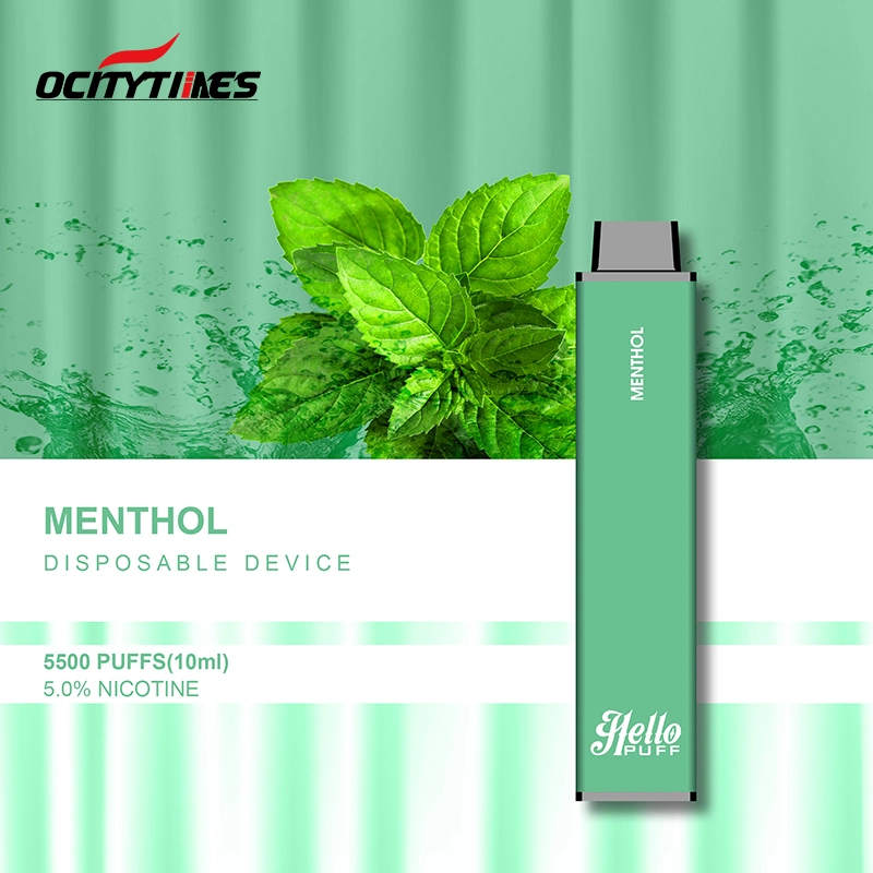 Ocitytimes Hellopuff 5500 Puff (10 flavors) (Mesh Coil) Disposable