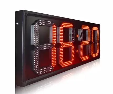 GPS Digital LED Clock Sign 12inch Single Color Time Temperature LED Display