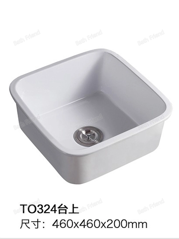 New Deep Single Bowl White Ceramic Porcelain Fireclay Undermount /Above Counter Wash Basin Utility Farm House Sanitary Ware Farmhouse Sink Kitchen Sink