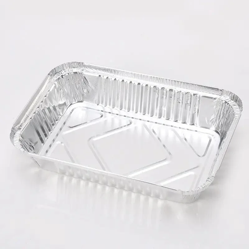 250ml 500ml 800ml saque el recipiente de aluminio para la lámina de comida rápida Con tapa