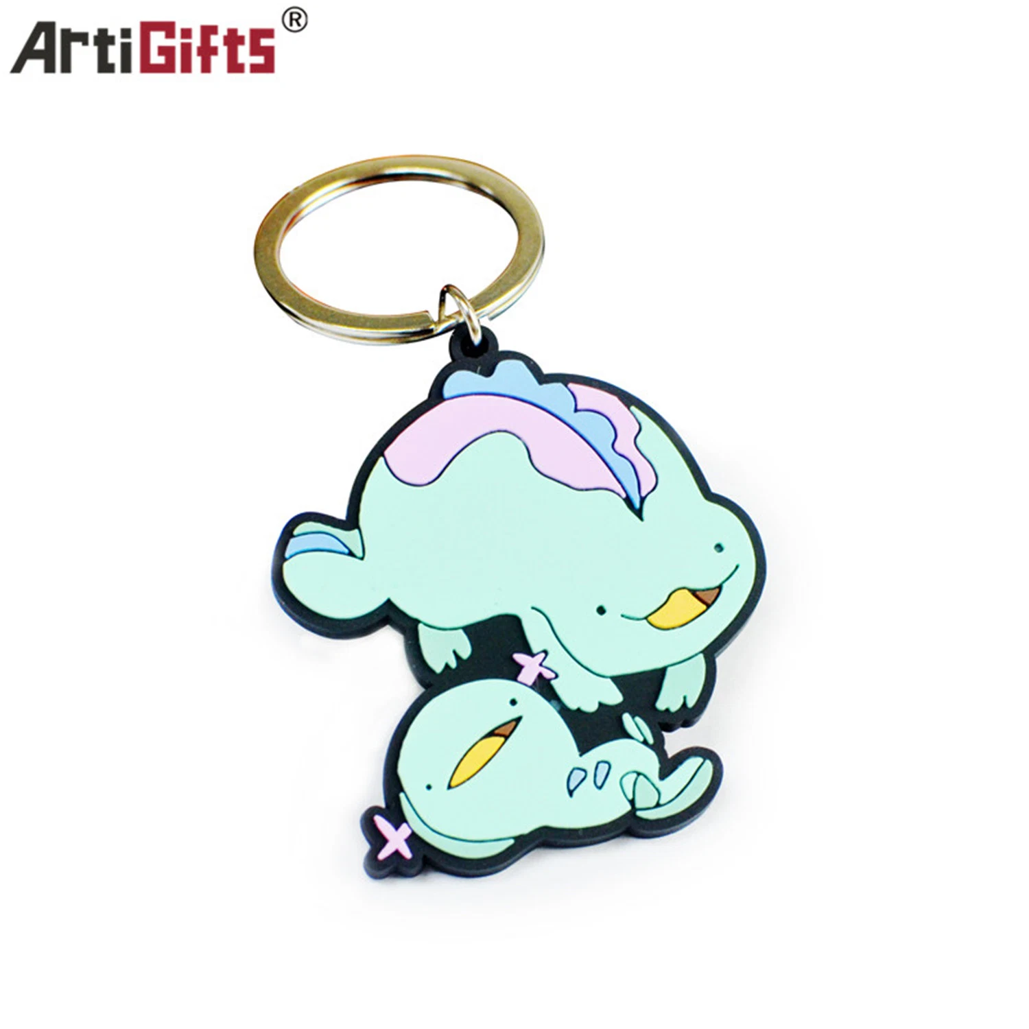 Cartoon Character Jerseys 3D Embossed Rubber Soft PVC Keychain