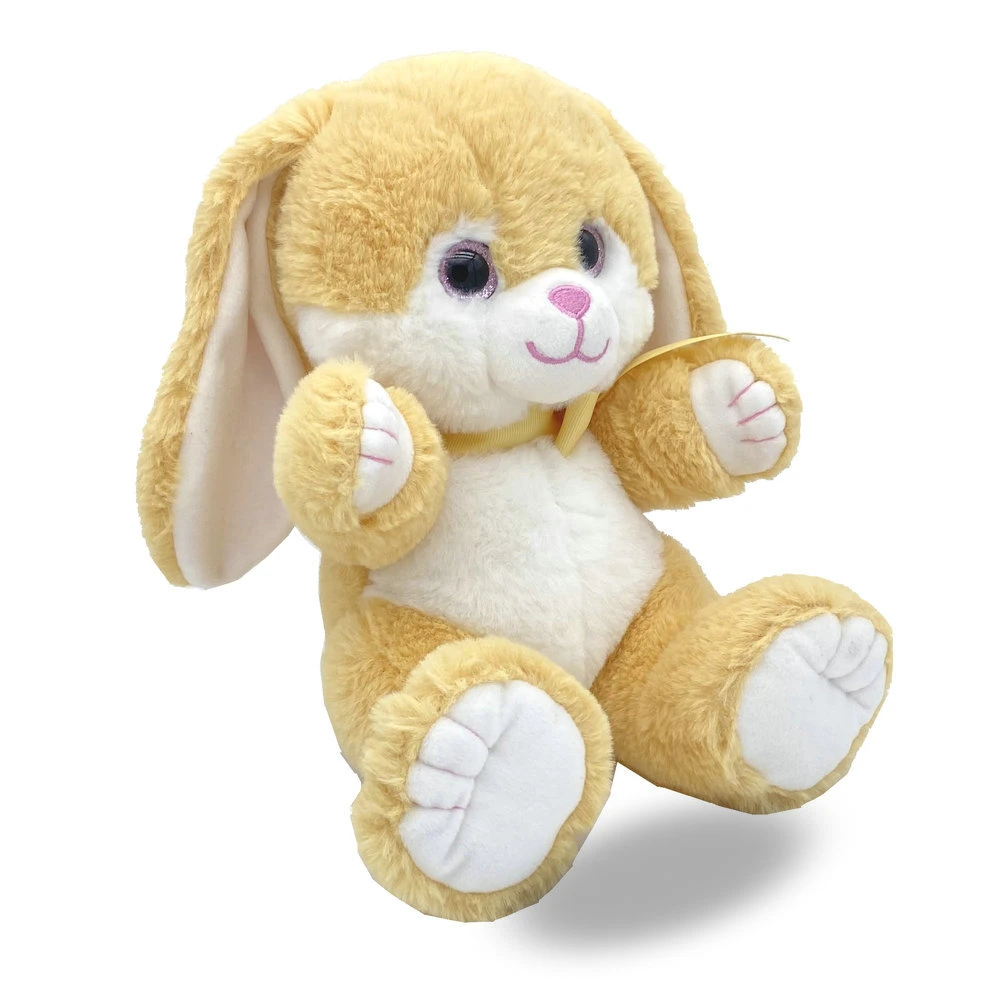 Benutzerdefinierte Ostern flauschig Plüsch Bunny Stofftier mit Kristall Lila Große Augen Werbegeschenk für Kinder Kinder Spielzeug Maskottchen BSCI BSCI Sedex ISO9001