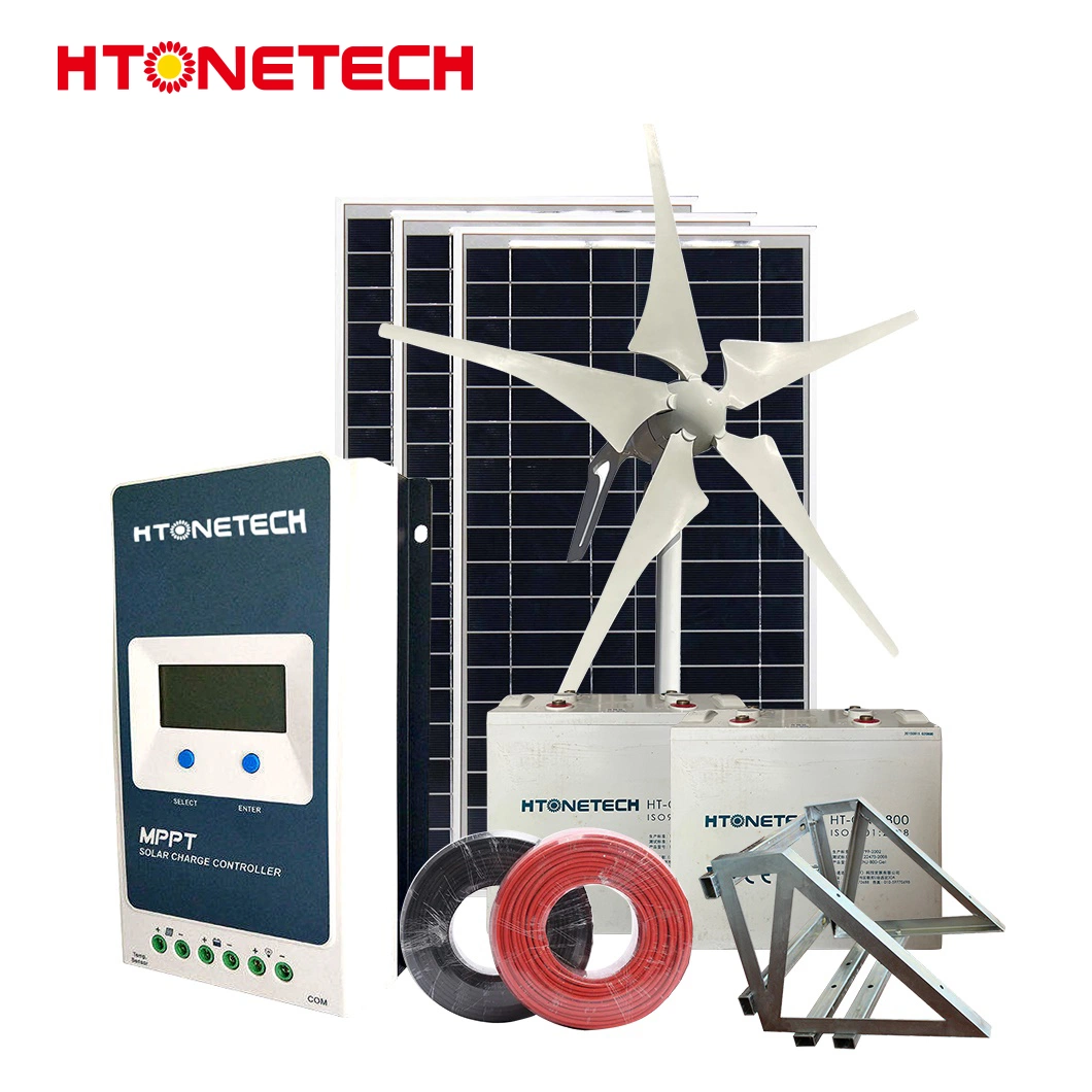 Htonetech Monocrystalline Solar Panel 4W 6V Factory Hybrid Power System China 10kw Vertical Axis Wind Power Generation Syste with Portable Mini Wind Turbine