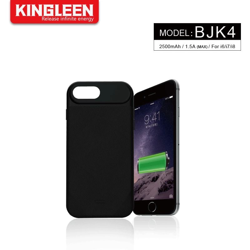 8/7/iPhone 6s/6 caso de la batería recargable 2500mAh Pack de carga Protección Banco jugo, Extended cargador portátil Ultra Slim Case Negro" (4.7)