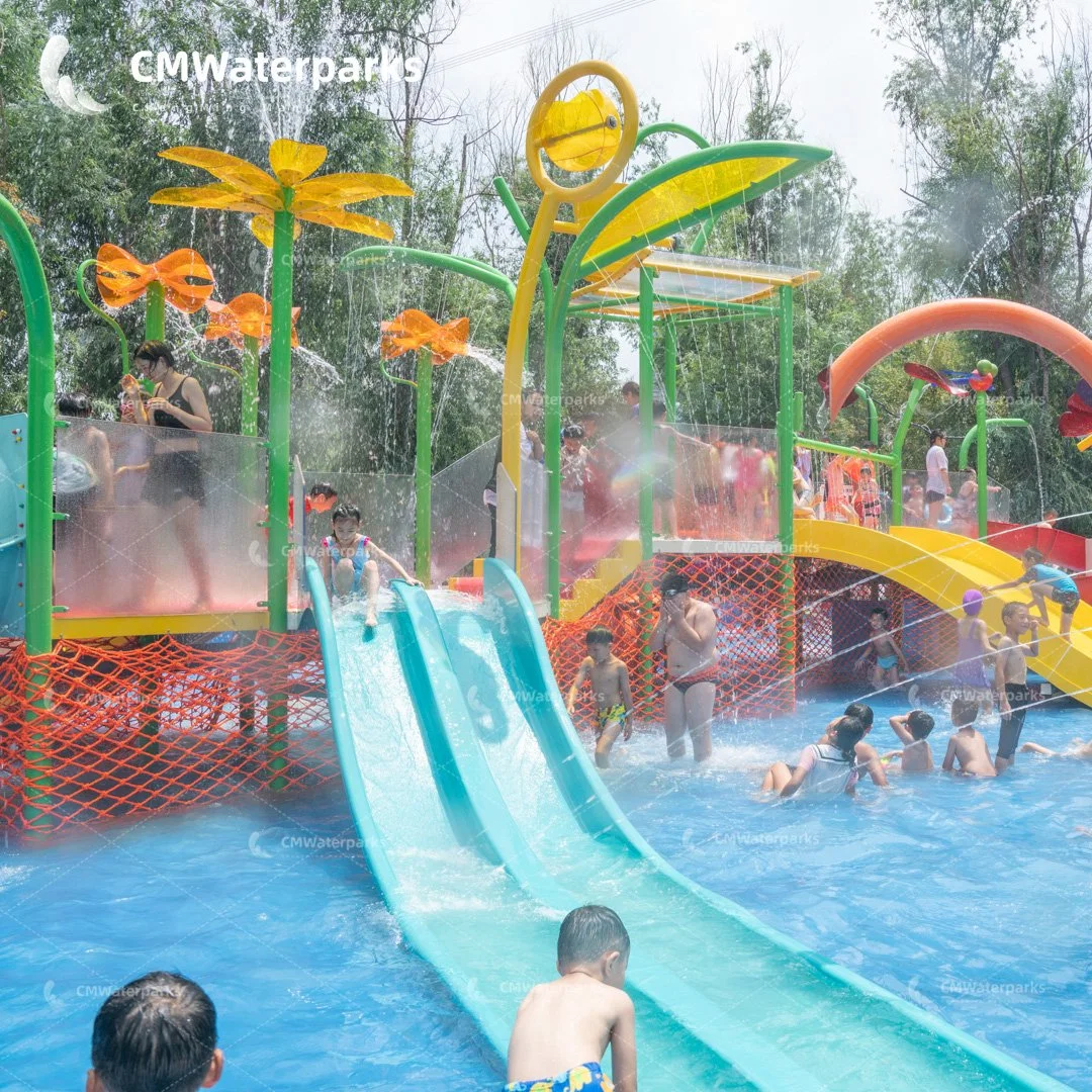 Hot Sale Water Park Equipment Fiberglass Water Slide Mini Water House for Kids Adult