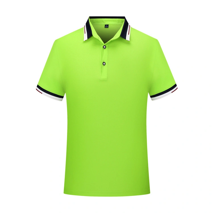 Chemise polo ajustée pour homme en coton, tee-shirt polo court en coton, fournisseur vérifié.