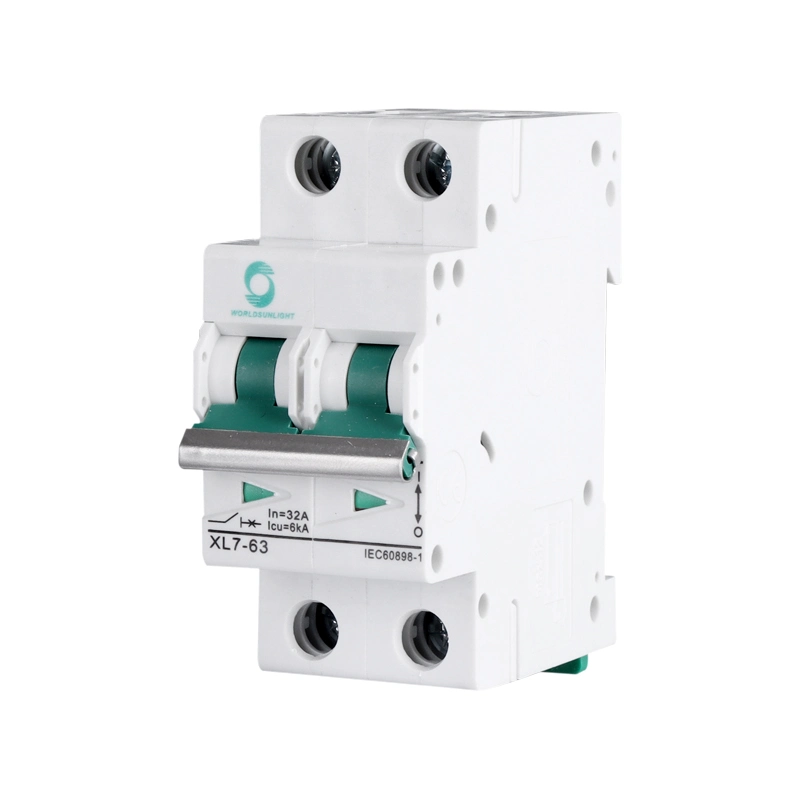 Circuit DC MCB 32 AMP 2 Pole Miniature Breaker Box