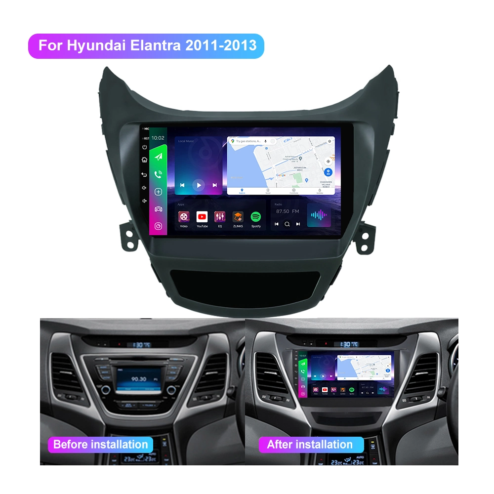 Écran tactile Jmance Android voiture GPS de navigation multimédia Lecteur DVD Vidéo de 9 pouces de radio audio stéréo pour Hyundai Elantra
