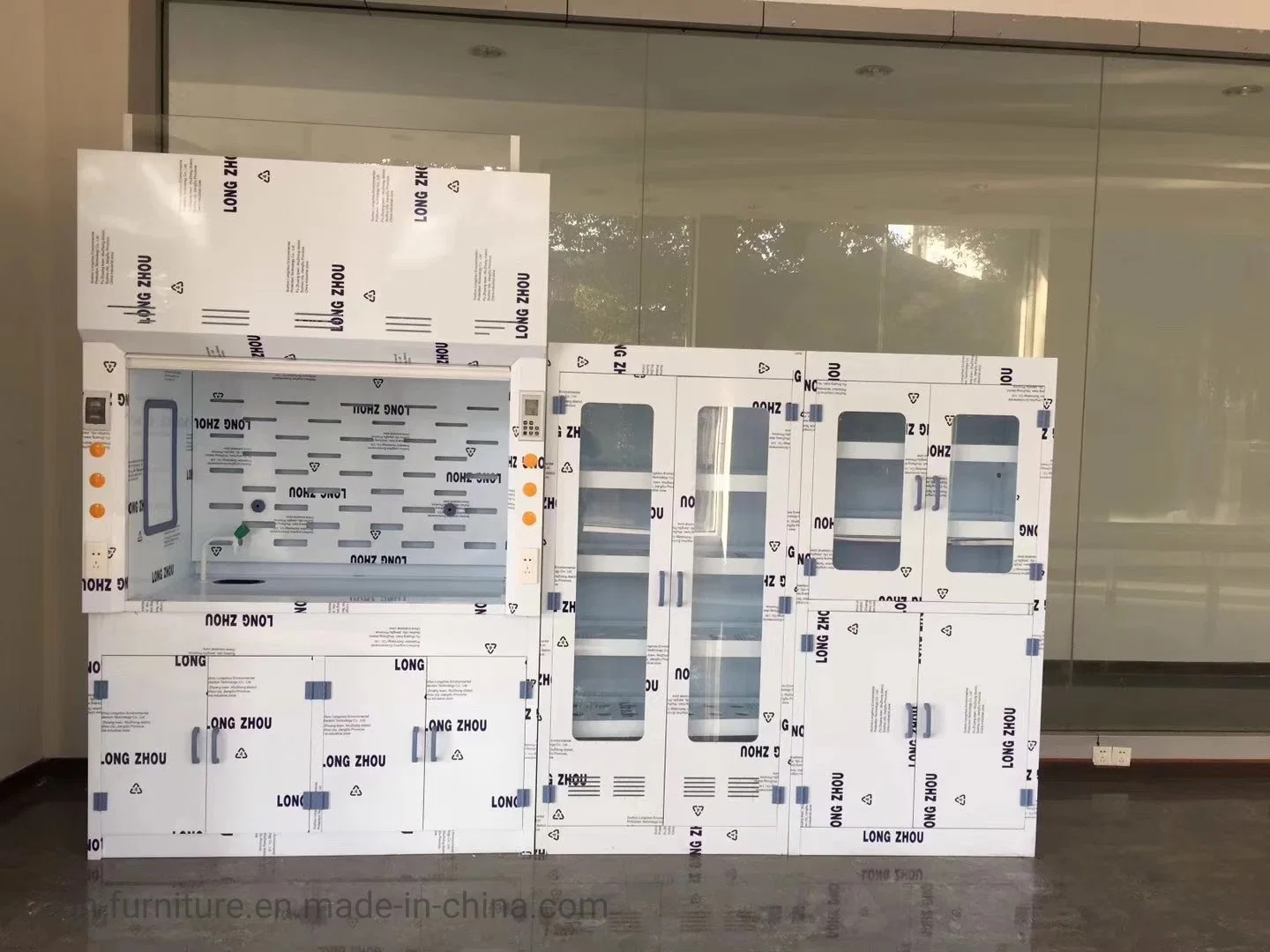 PP Chemical Fume Hood with Cupboard Cabinet