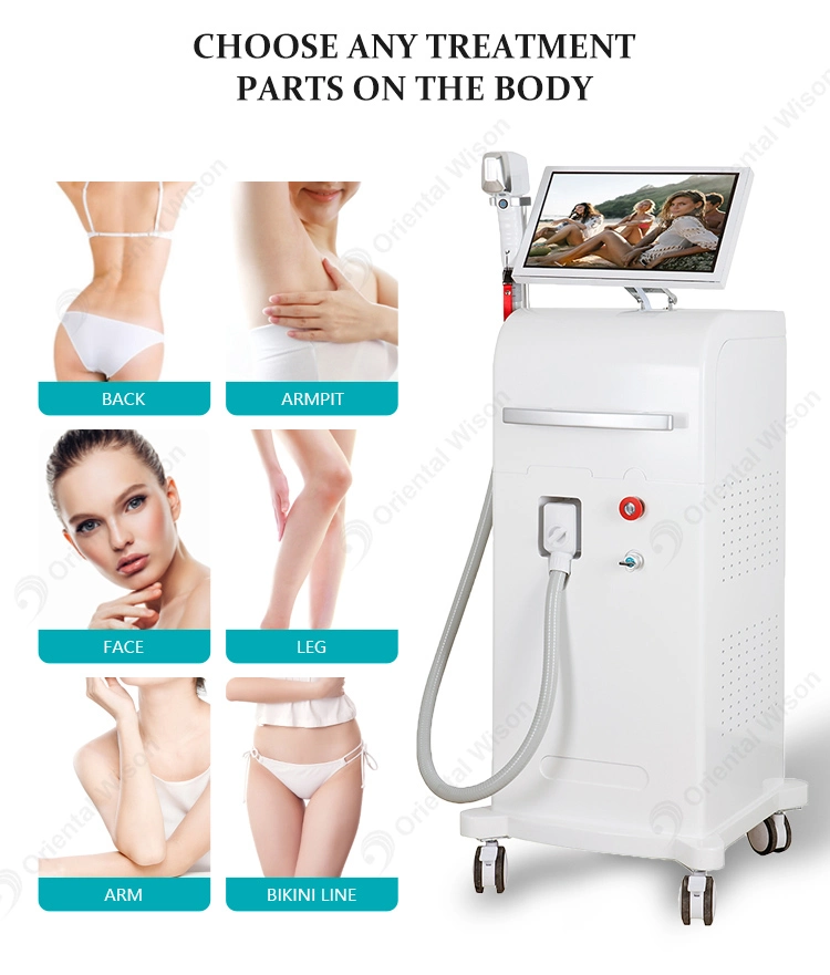 Hot Sale Diode Laser 755 808 1064nm Hair Remover Professional Pain Free Beauty Hair Removal Machine for All Skin Color Hair