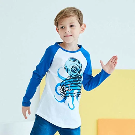 Toddler Clothing Baby Apparel Boys Cotton Long Sleeve T-Shirts Children Garment