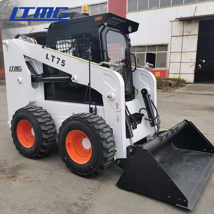 Ltmg Lt75 1050kg Cheap Track Type Skid Steer Loader Mini Brush Cutters Skid Steer Loader with Bucket