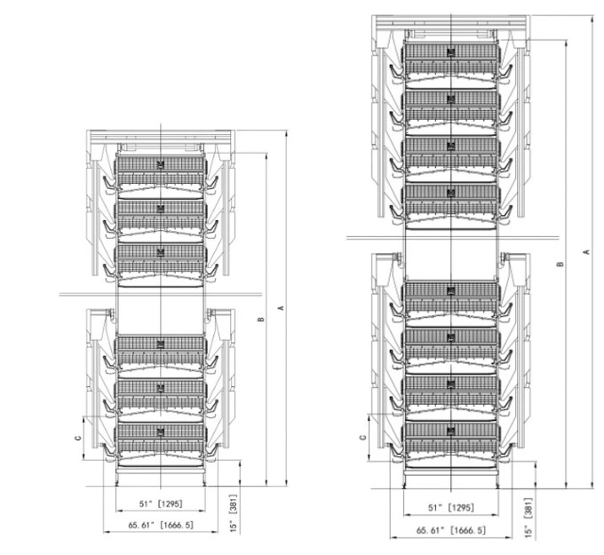 H Tipo de aves de corral automáticas Granja de pollo capa de huevo colocación de la batería Broiler jaula en jaula y Coop para aves de corral, ganado