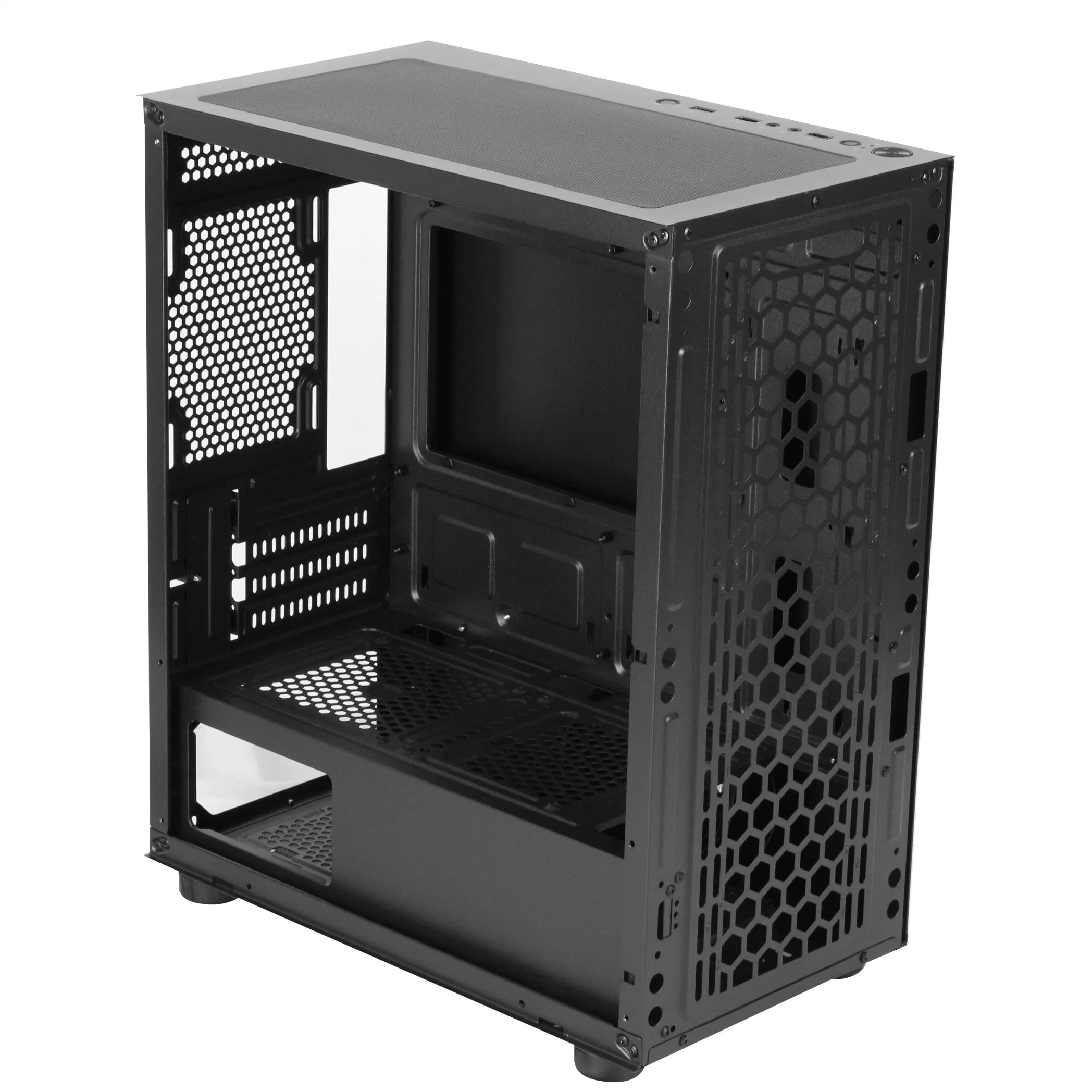 Painel Frontal de Vidro Temperado Micro ATX PC de jogos do gabinete do computador com USB3.0