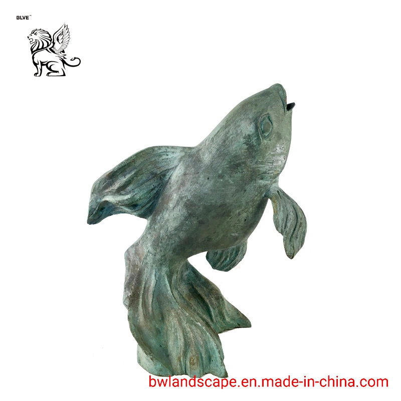 Artesanía de metal fundido de alta calidad de peces de bronce escultura Fuente Bfd-23.