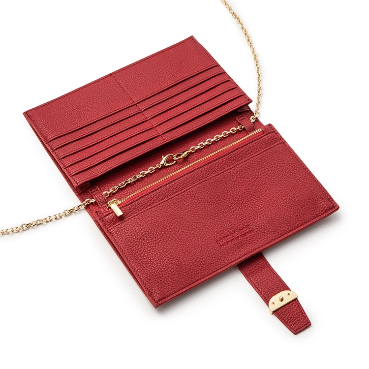 Últimas monederos personalizados elegantes damas monedero del embrague de textura Crossbody Litchi moderno y elegante bolso mujer bolsos