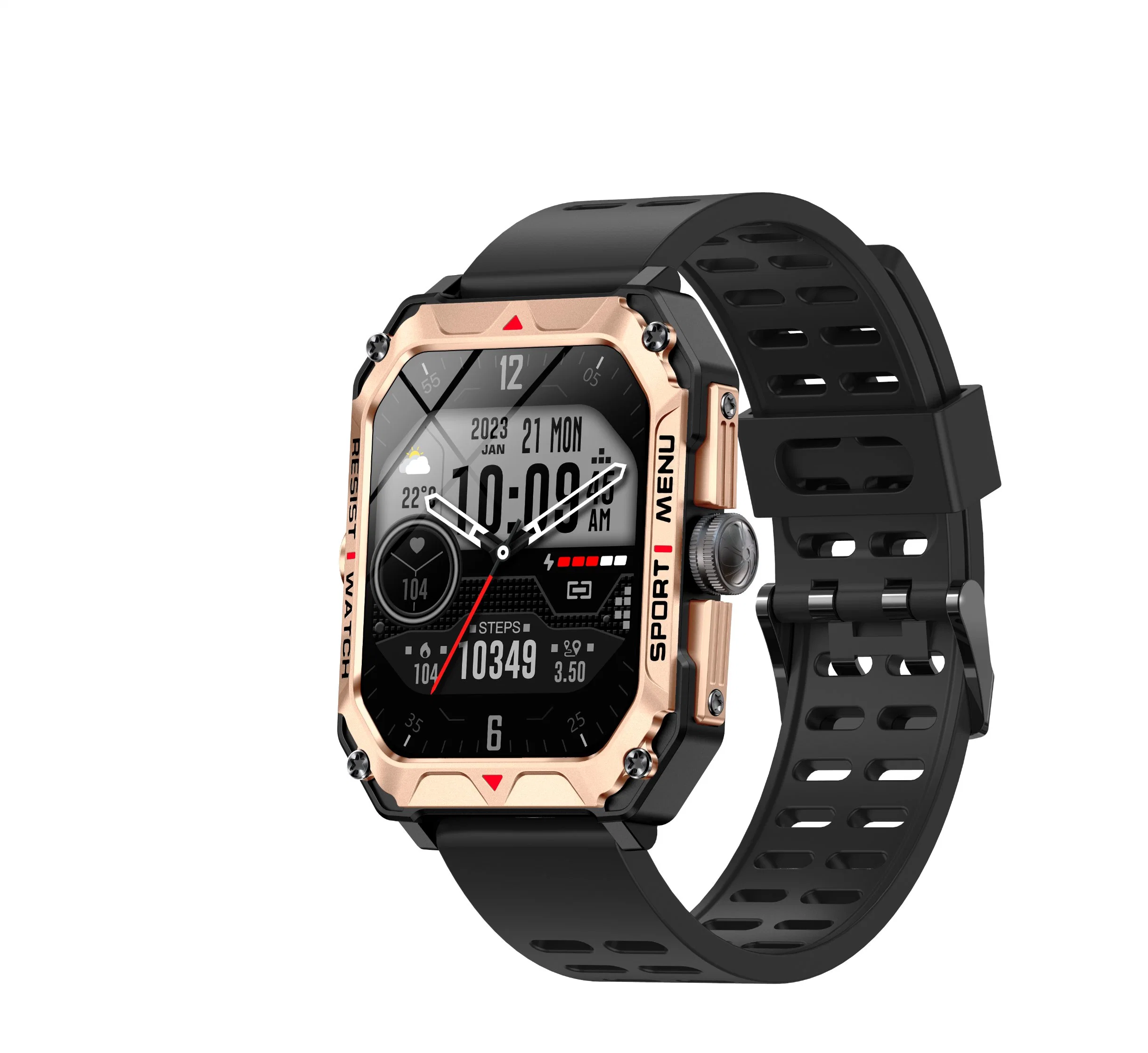 الشركة المصنعة الصينية iOS Android Heart Rate Blood Pressure Inteligente Reloj Smart Watch Bluetooth Bracelet للهاتف المحمول الرجالي Sport K55