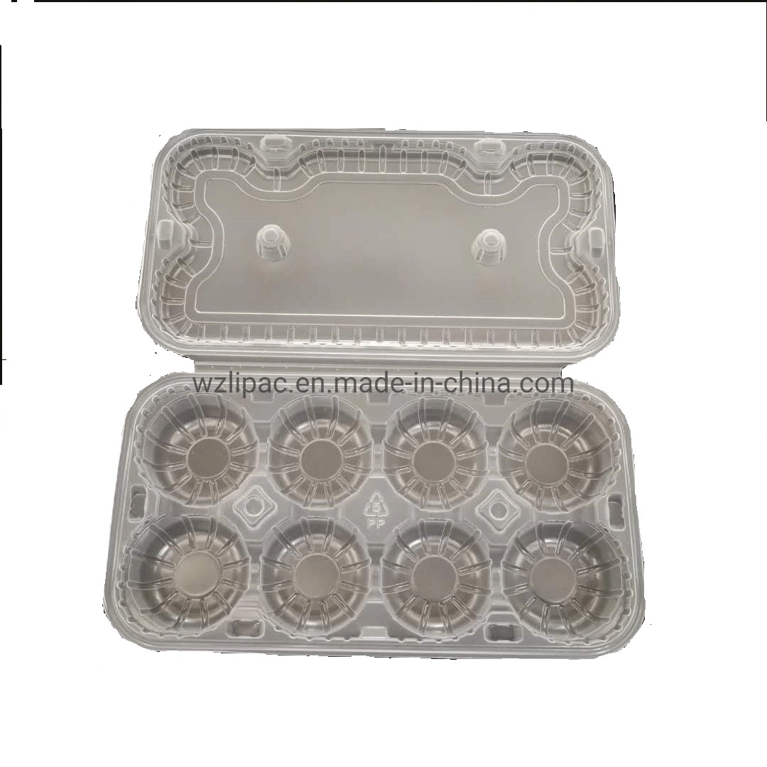 Disposable Plastic Cupcake Box Dividers Hinged Style Cupcake Container