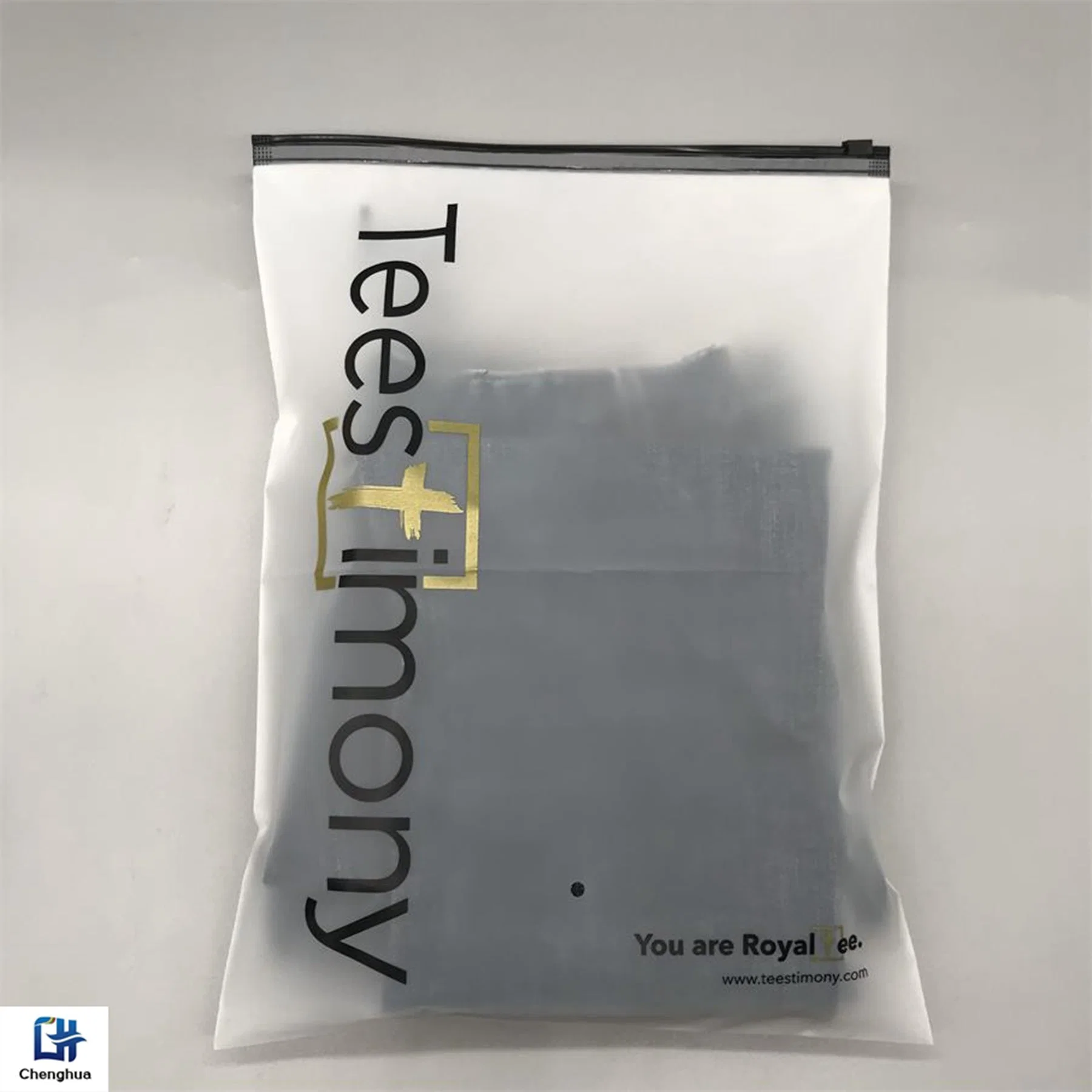 Translucent PVC Clear Plastic Bags Custom Logo Frosted Poly Zipper Bags for Clothes Shoes Packaging