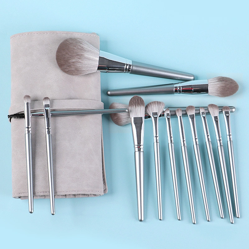 Fabrik Großhandelspreis Kundengebundene Logo 14PCS natürliche Make-up Pinsel Set Kosmetikpinsel