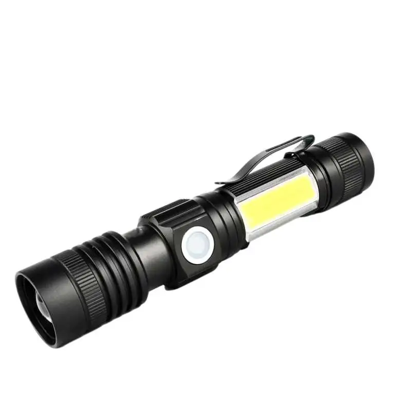 Brightenlux New Design 4 Modes Light COB LED 2 in 1 Rechargeable Portable Flashlight with Strong Magnet and Pocket Clip