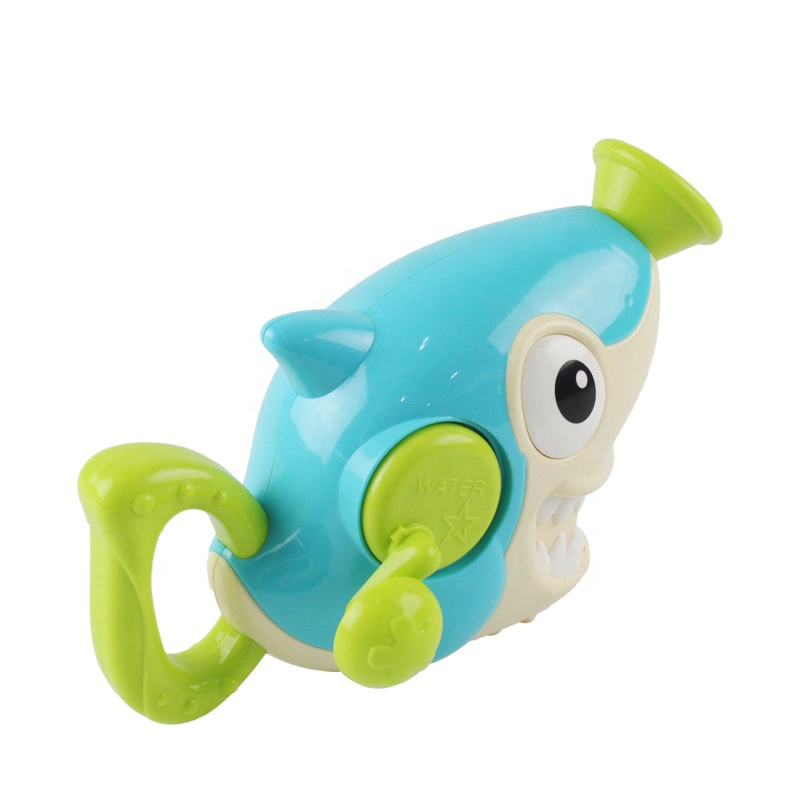 Hand Shaking Plastic Baby Water Bubble Spray Shark Bath Toy with High Qualities