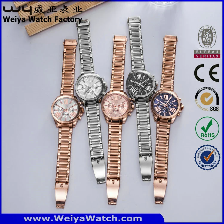 Venta caliente ODM de cuarzo de aleación de Casual señoras reloj de pulsera (Wy-106B)