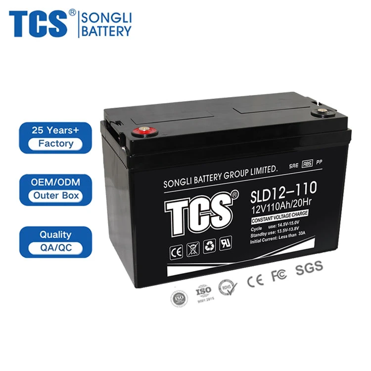 Tcs 12V110ah High Quality Deep-Cycle Gel Battery Free-Maintenance Power-Solar Industrial-Energy