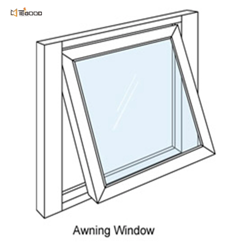 Market Popular Double Glazed Waterproof Aluminum/PVC/UPVC Awning Windows