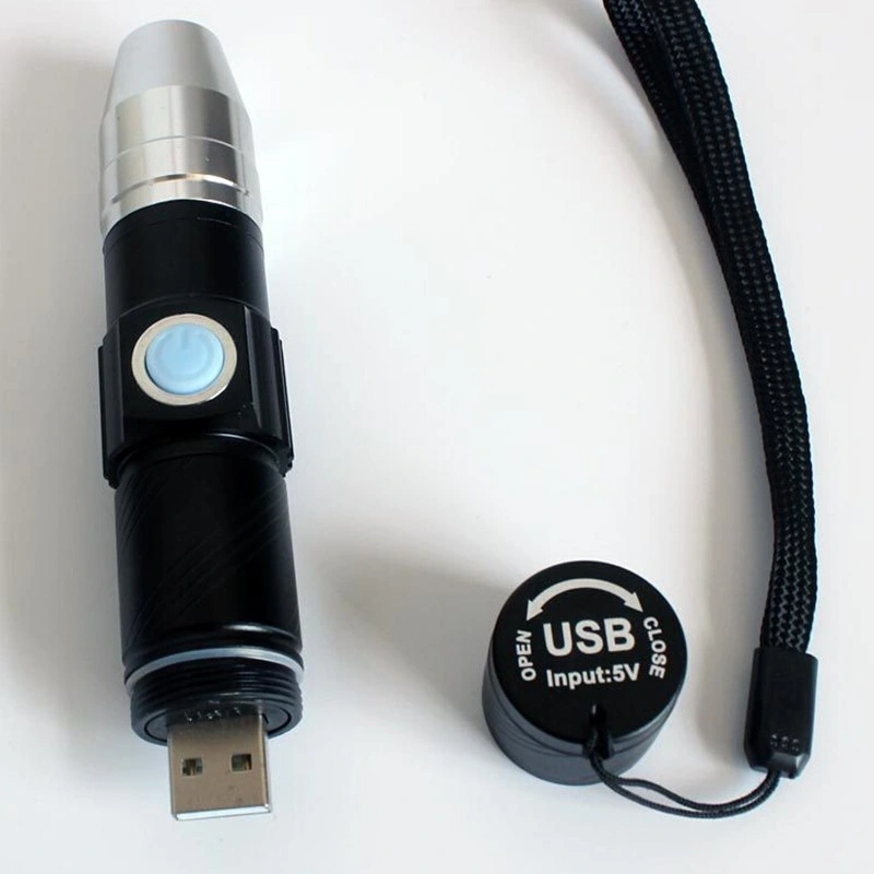 Recargable Mini USB luz negra las lentes de zoom a 365 Nm Linterna UV