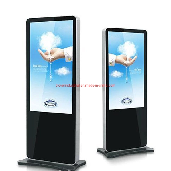 Floor Standing Vertical Interactive Digital Signage Totem LCD TV Touch Screens