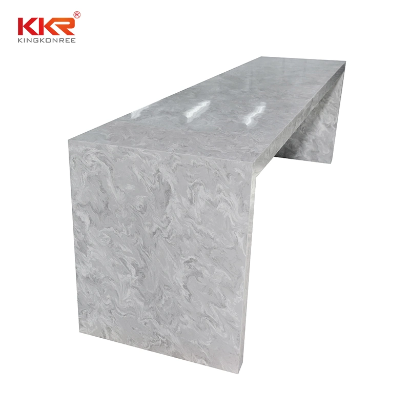 Precio de fábrica personalizado superficie sólida barra de mármol artificial contador
