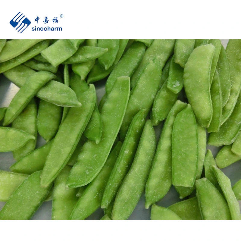 Sinocharm HACCP Thickness<6.5mm Bulk 10kg IQF Peapods Frozen Snow Peas