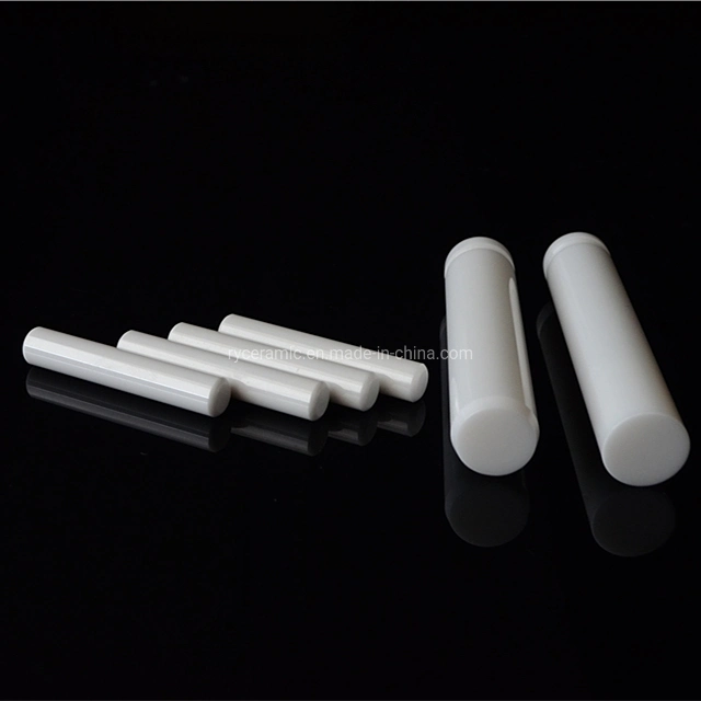 High Hardness Threaded Zirconia Ceramic Rod Magnesium Stabilized Zro2 Ceramic Rod for Pump Plunger Parts