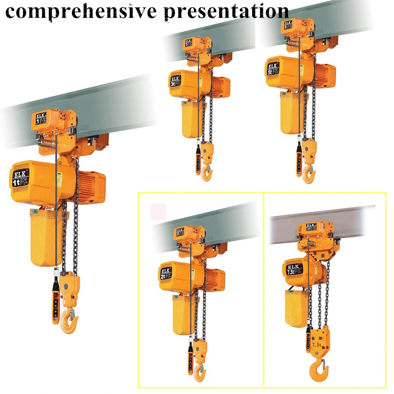 Beste Preise Neueste OEM 1 Ton Elk Elektrische Kettenzug Single oder Dual Speed mit Haken oder Elektro-Trolley oder Handwagen