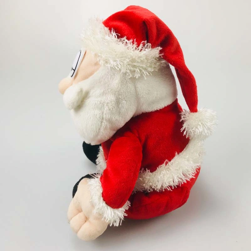 Christmas Gifts 25cm Plastic Eyes Soft Stuffed Toy Lovely Plush Santa Claus