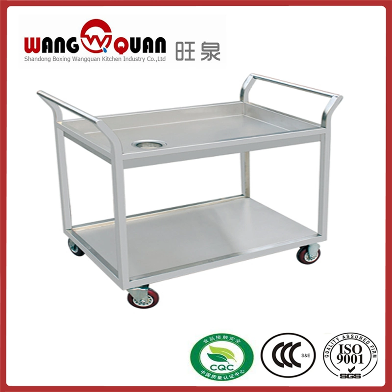 Moving Stainless Steel Removable Shelves Three Tier Serving Trolley