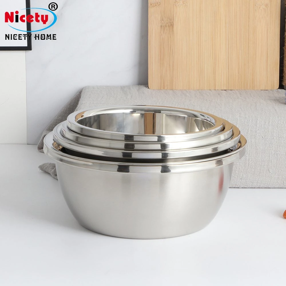 Large Capacity Kitchen Supply Food Bowl Stainless Steel Strainer Colander Seasoning Tank