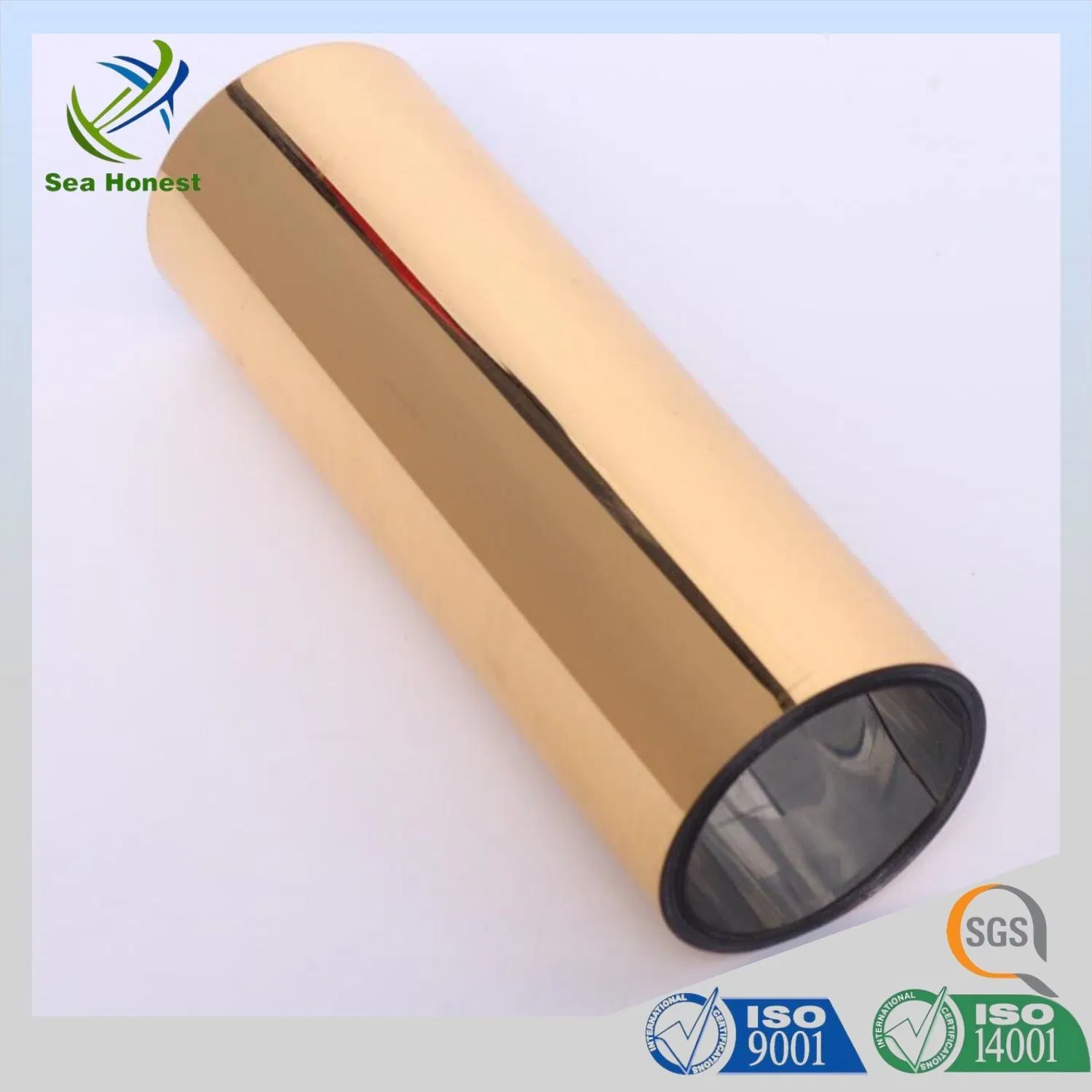 0.25-0.5mm OEM ODM Metallized Gold PVC Rigid Film for Chocolate Packaging