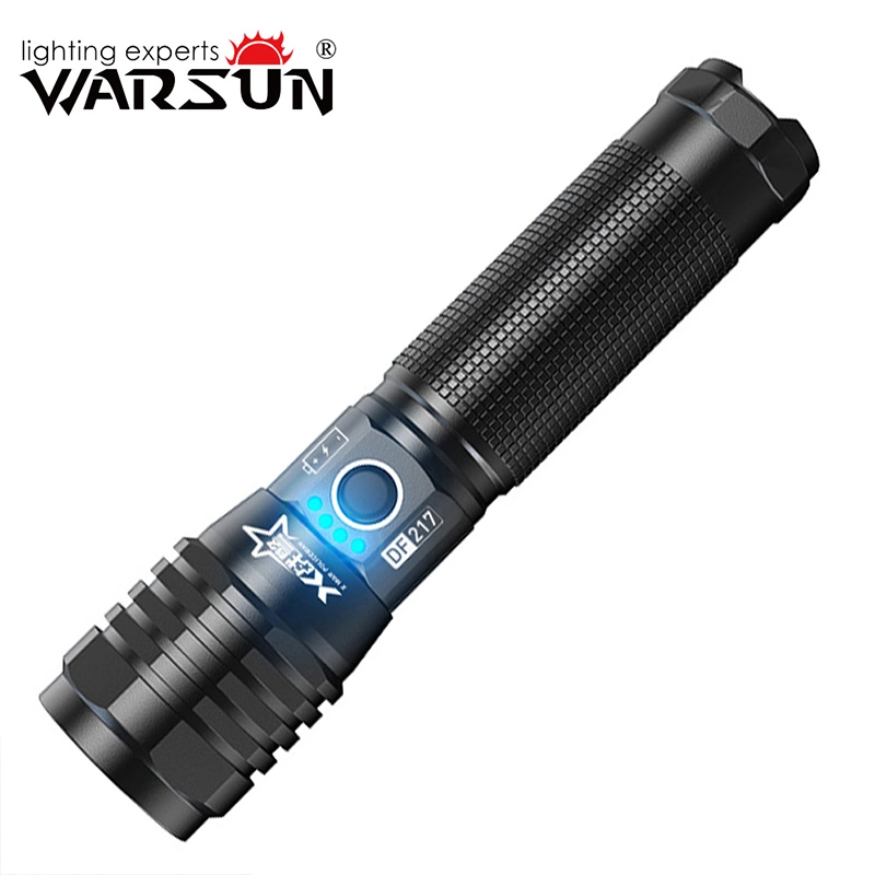Warsun Hot Sale 1200 Lumen Type-C Long Shot Ipx7 Waterproof LED Toch Light Rechargeable Portable Outdoor Flashlight