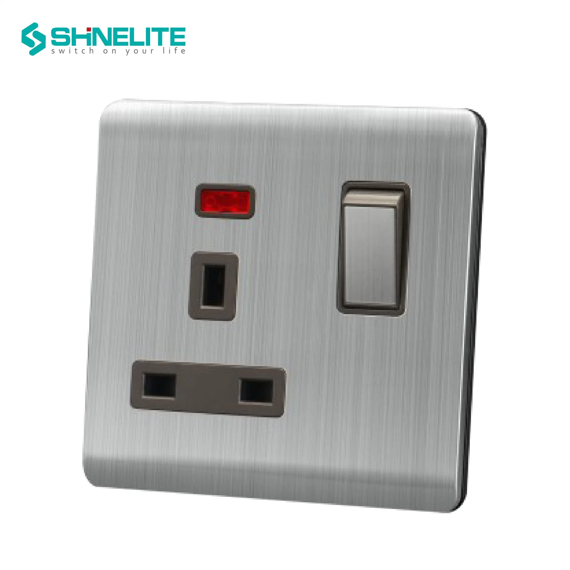 13A Metal Electrical Wall Socket for Home and Commercial