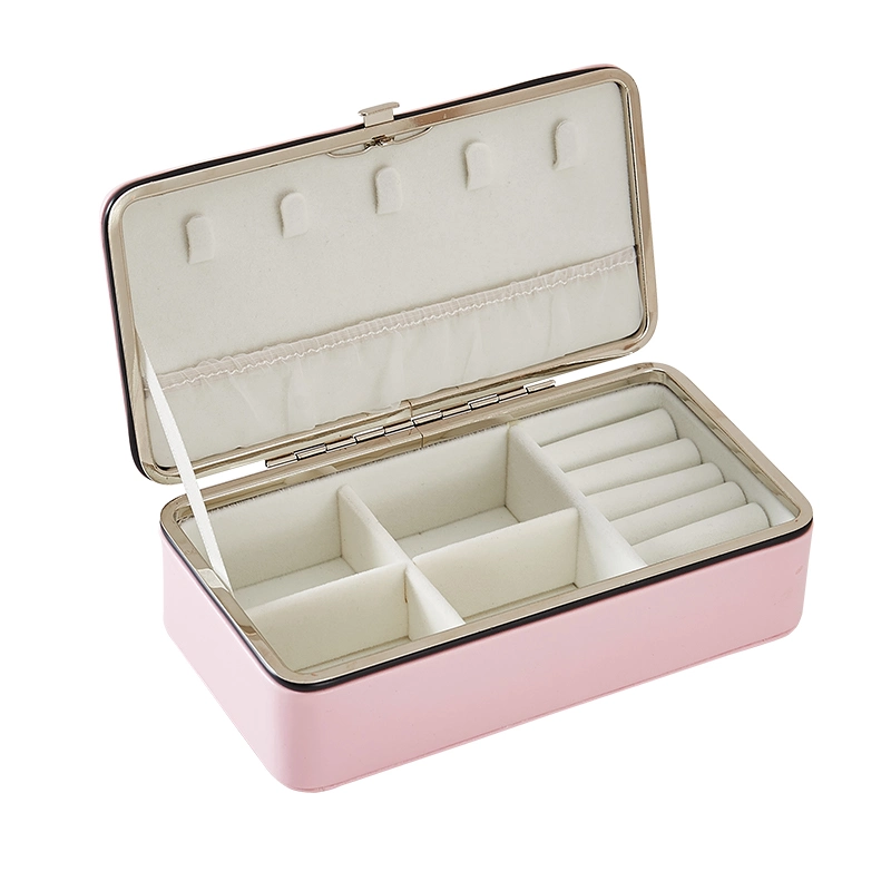 Mouth Clip Design PU Multifunctional Earring Storage Box Ring Jewelry Collection Box