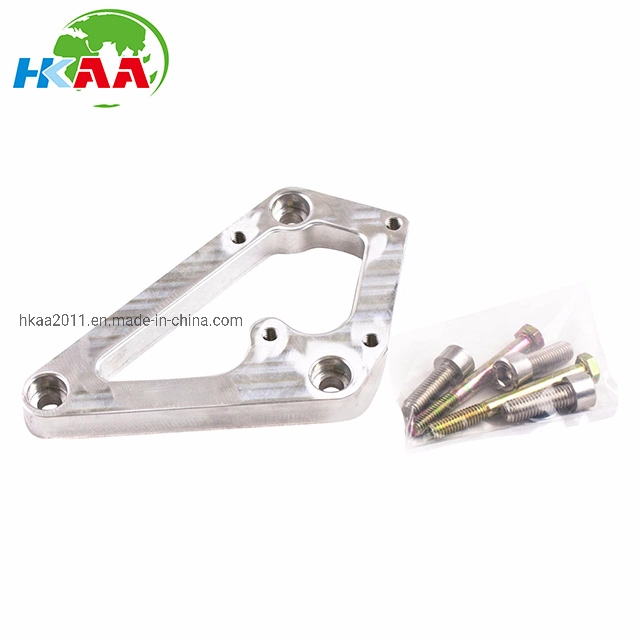 Custom Made Aluminum Clear Anodize Head Mount Pump Bracket, Oil Pump Bracket