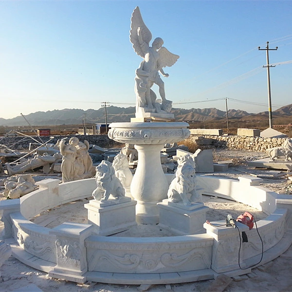 Garten Stein Produkte Große Schnitzerei White Marble Lady Wasserbrunnen