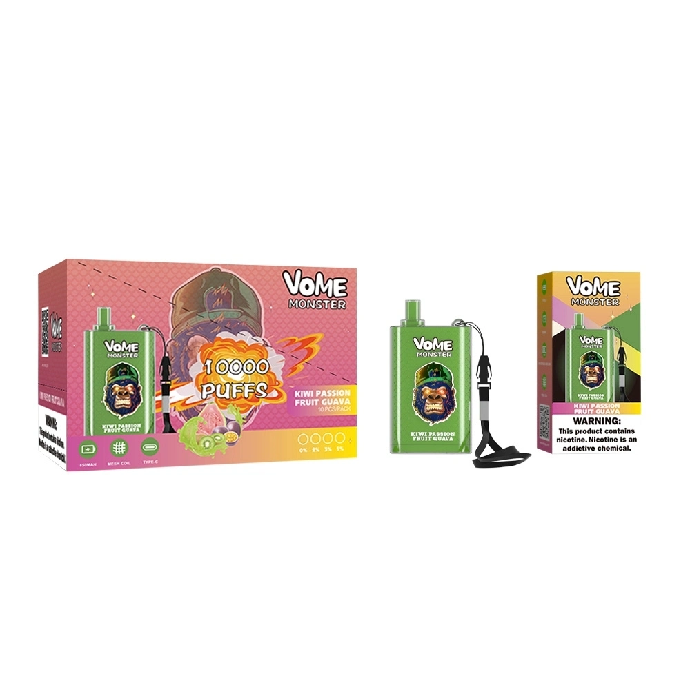 Well Disposable/Chargeable Vape Vome Monster 10000 أطواق مع 20 مل 1000 مللي أمبير/ساعة البطارية