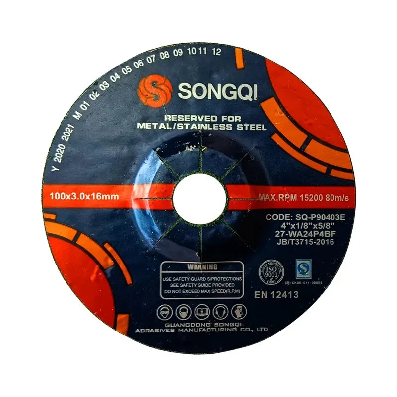 Disque de meulage d'angle Songqi 100X6X16mm métal cylindrique surface abrasive Disque de meulage