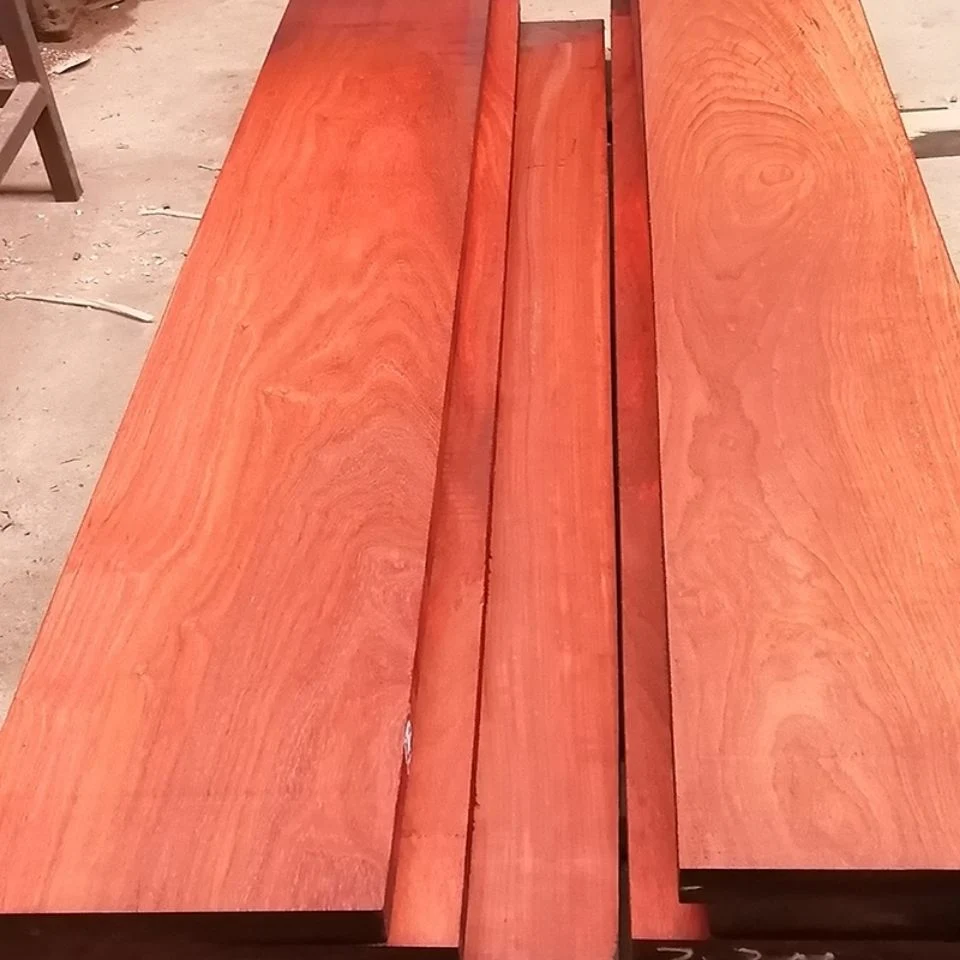 Safflower Pear Log Board Imported Building Materials Red Rosewood Safflower Pear Solid Wood