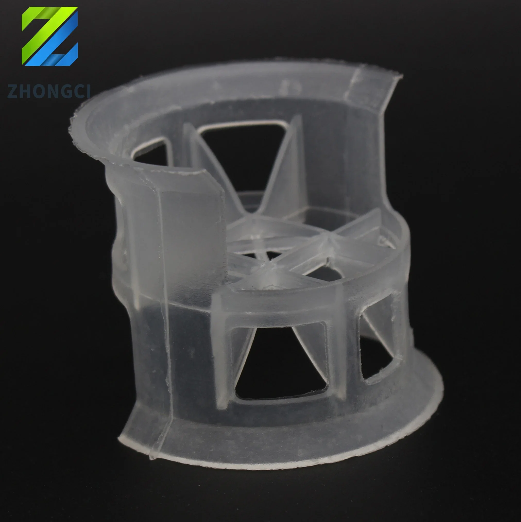 Conjugate Ring High Flow Ring Packing White Reinforced PP Plastic Water Treatment Purification Random Packing Pentagon